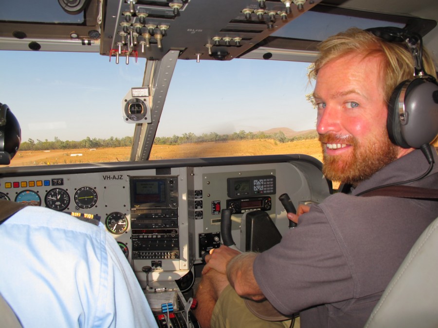 At the Controls - Kimberley Aerial Highway