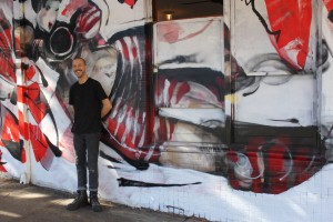 Head Baker Courtney with Mary Street Bakerys new graffiti mural