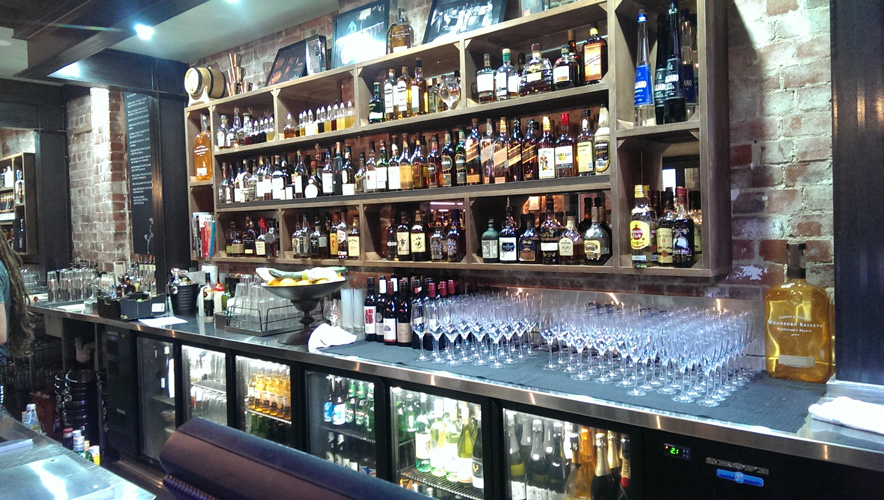 The bar downstairs