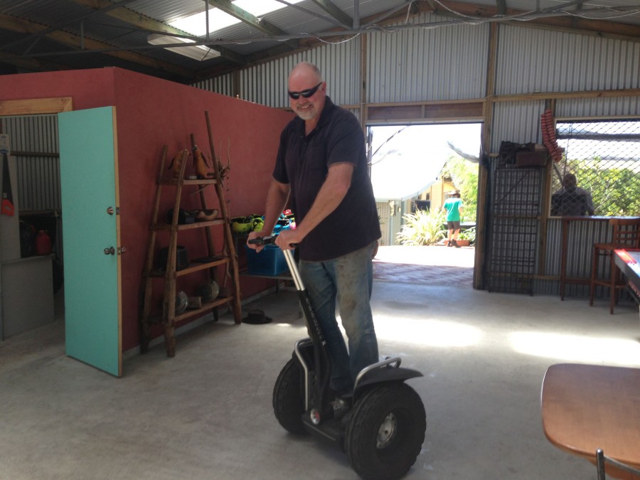 ...and lessons on how to ride an off-road segway. Blimey, I'm ready for some food now, good job we ordered...